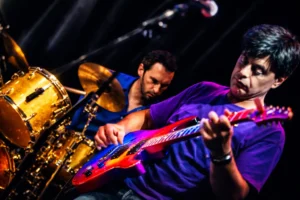 JB JC Rainbow Child on stage